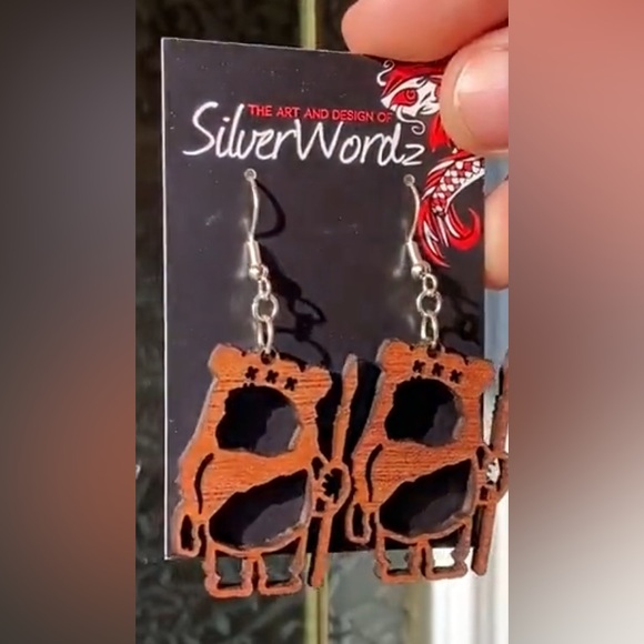 Mahogany Ewok Ornaments with Silver Hooks - Picture 5 of 6